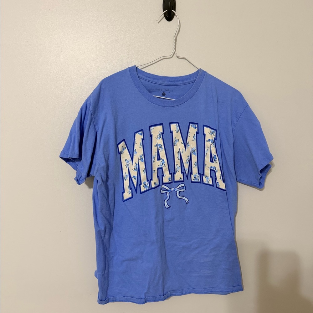Simply Southern Light Blue MAMA Tee